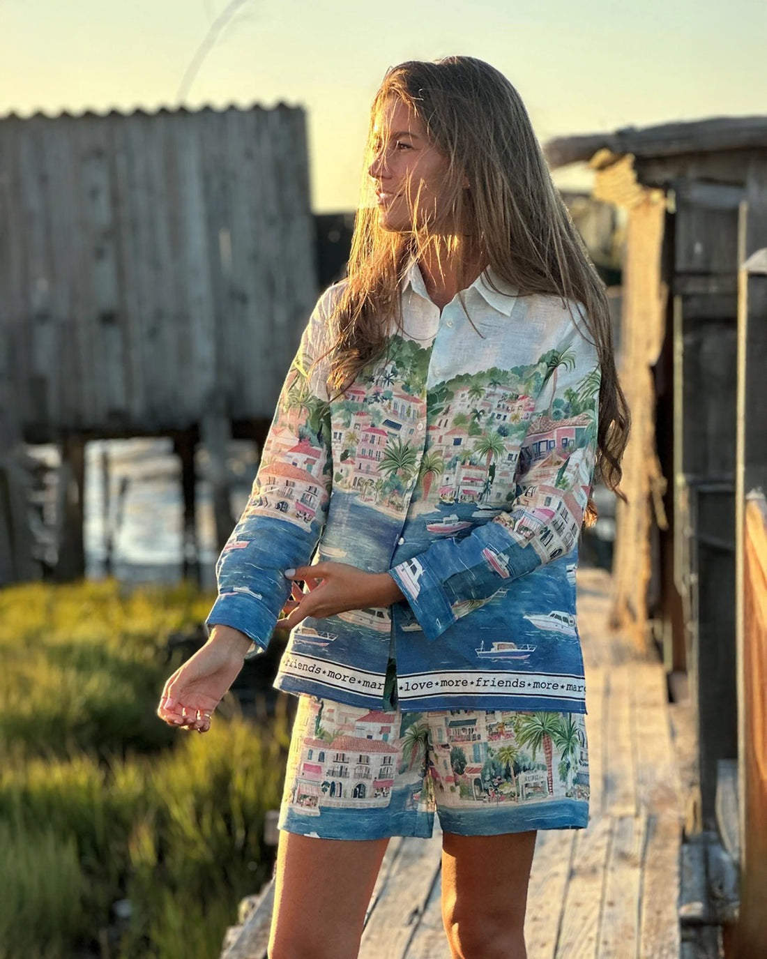 Tea Seaside Print Shirt - Multi