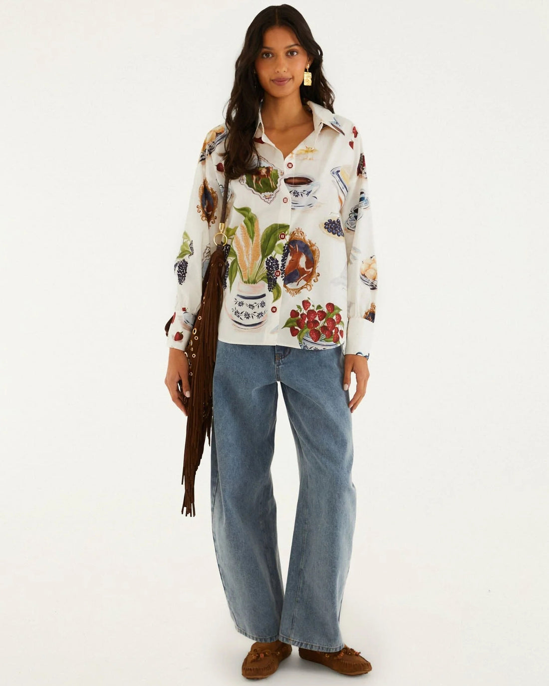Country Table Shirt -  Winter White