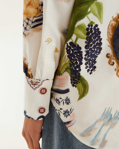 Country Table Shirt -  Winter White