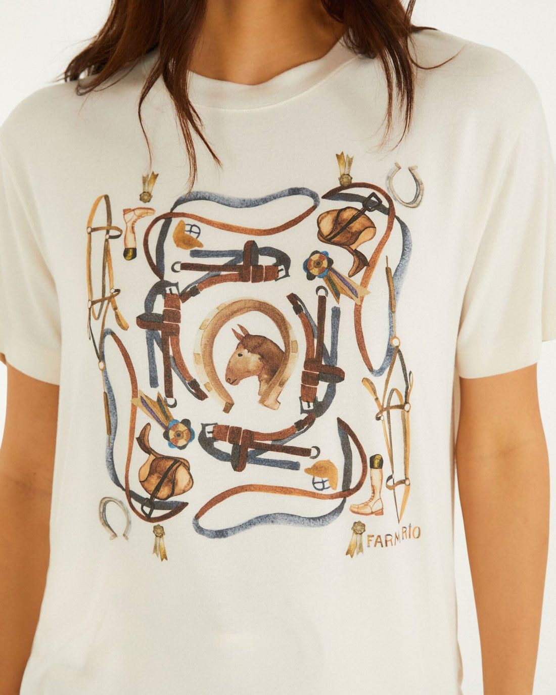 Equestrian Slim T-Shirt - Off-White