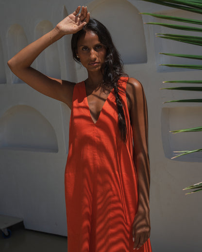 Iris Linen Dress - Spritz