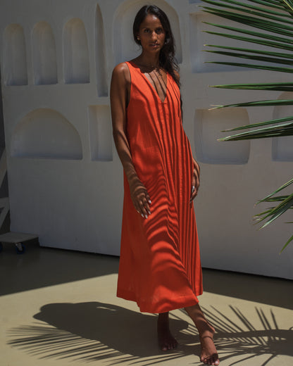 Iris Linen Dress - Spritz