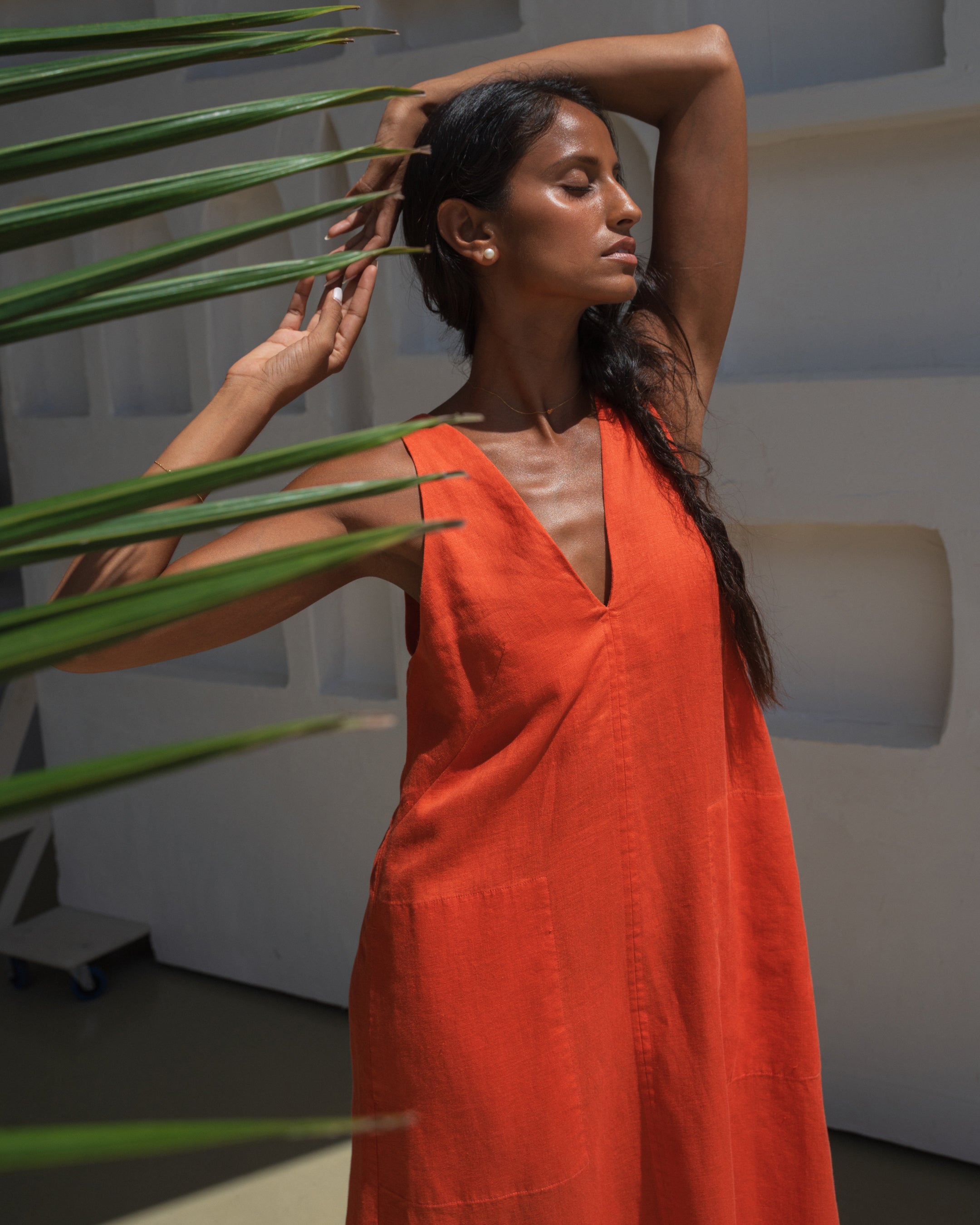 Iris Linen Dress - Spritz