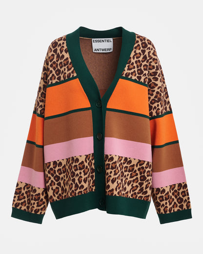 Kaudi Striped Knit Cardigan - Desert Muse