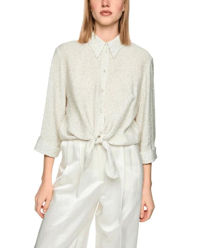 White Ruffle Sleeve Top - White