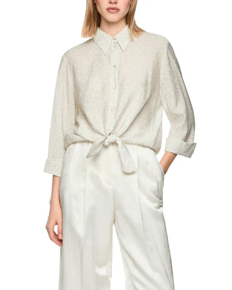 White Ruffle Sleeve Top - White