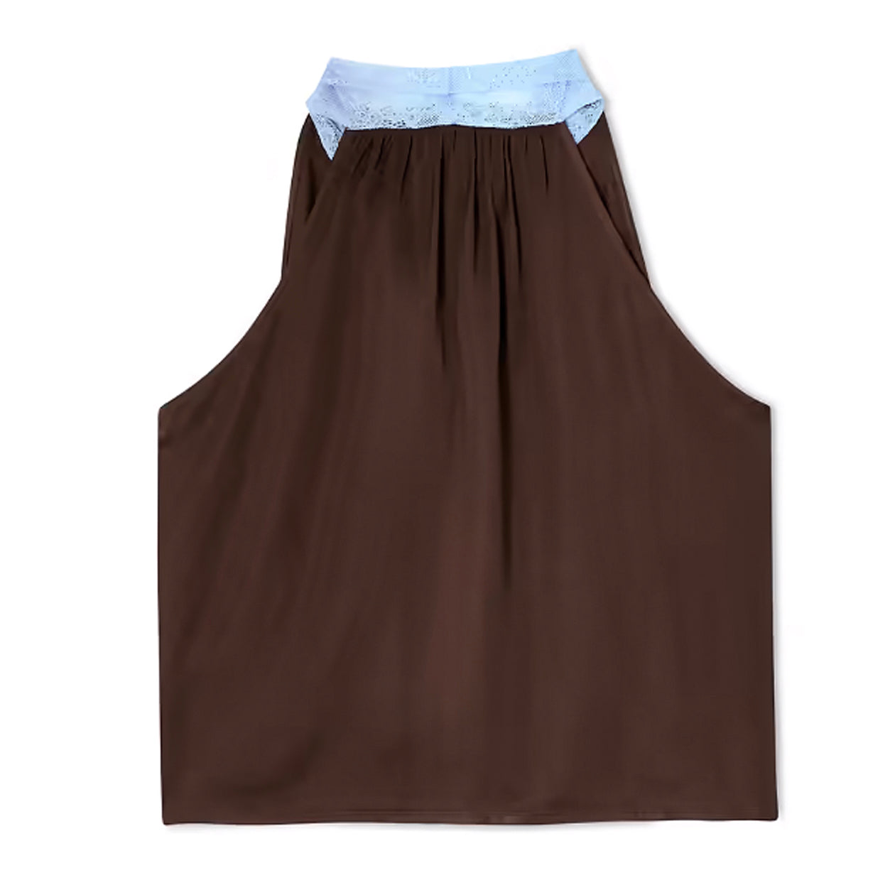 Chocolate Blue Lace Top - Chocolate