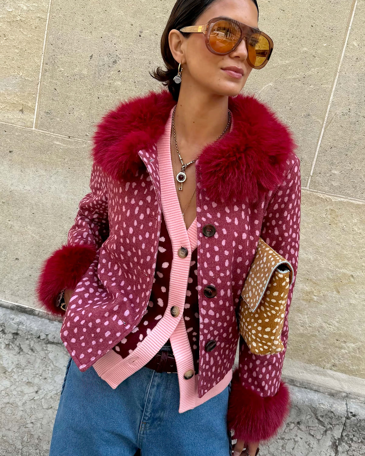 Fawn Jacket - Burgundy