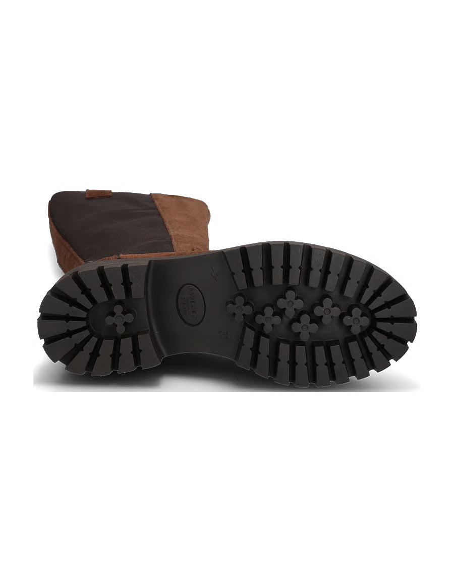 Mandy Tall Suede Boots - Brown