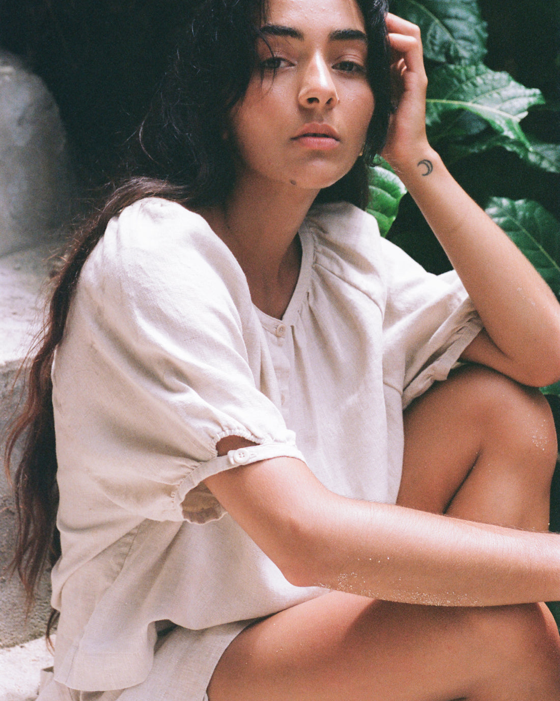 Pia Linen Top - Oatmeal