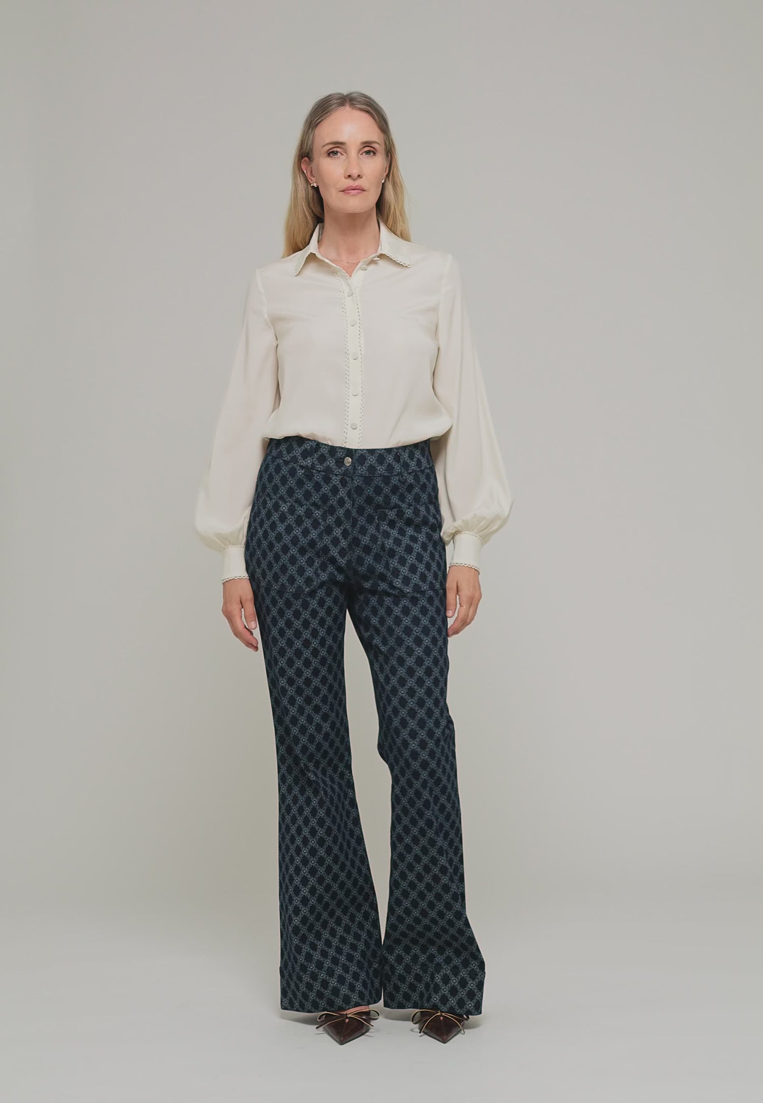 Lena Blouse With Special Trim - Cloud Cream