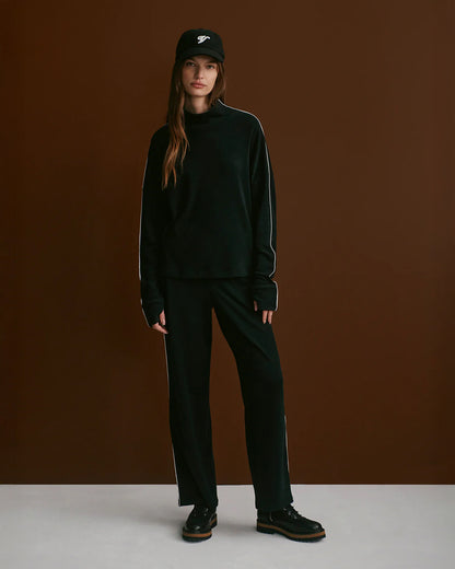 Rona High Neck Midlayer - Black / Snow White