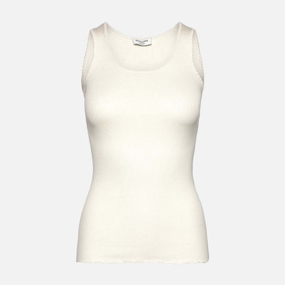 Beatha Sleeveless U-Neck Top - New White