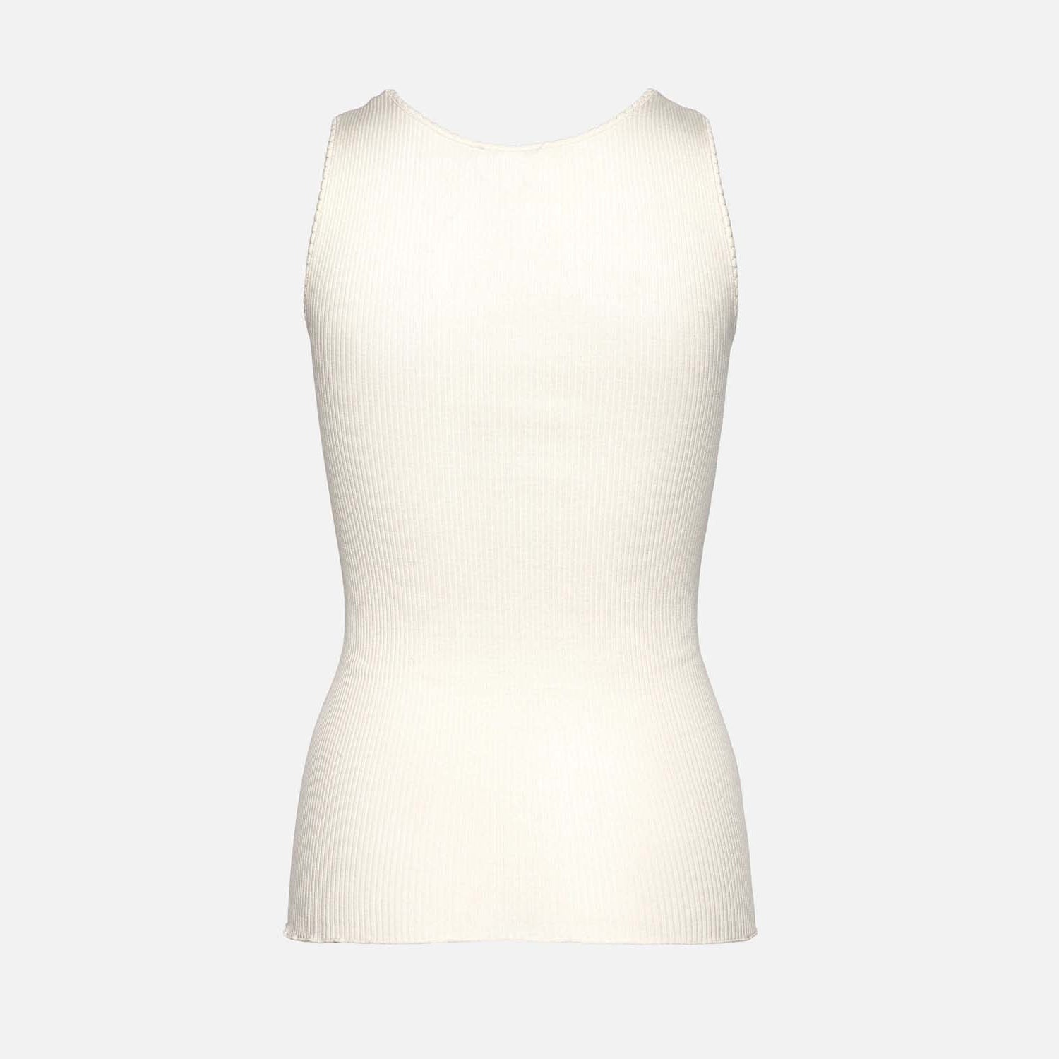 Beatha Sleeveless U-Neck Top - New White