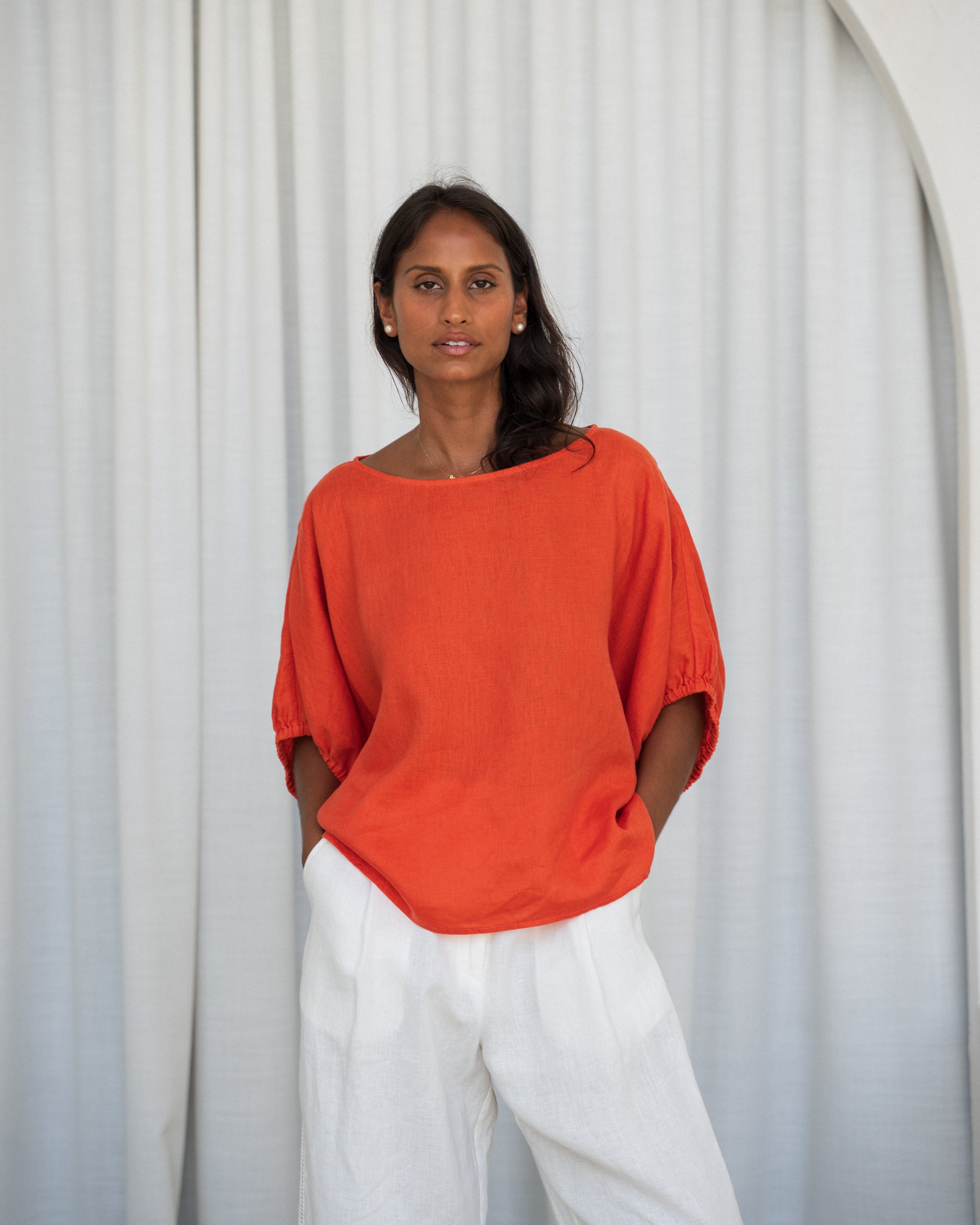 Tina Linen Top - Spritz